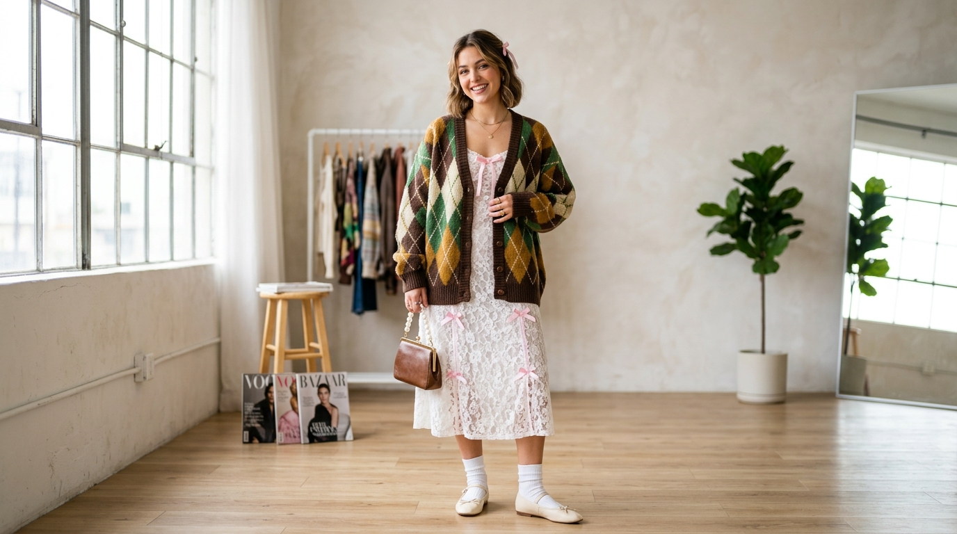 Eclectic Grandpa и Coquette core: как миксовать тренды и примерить онлайн