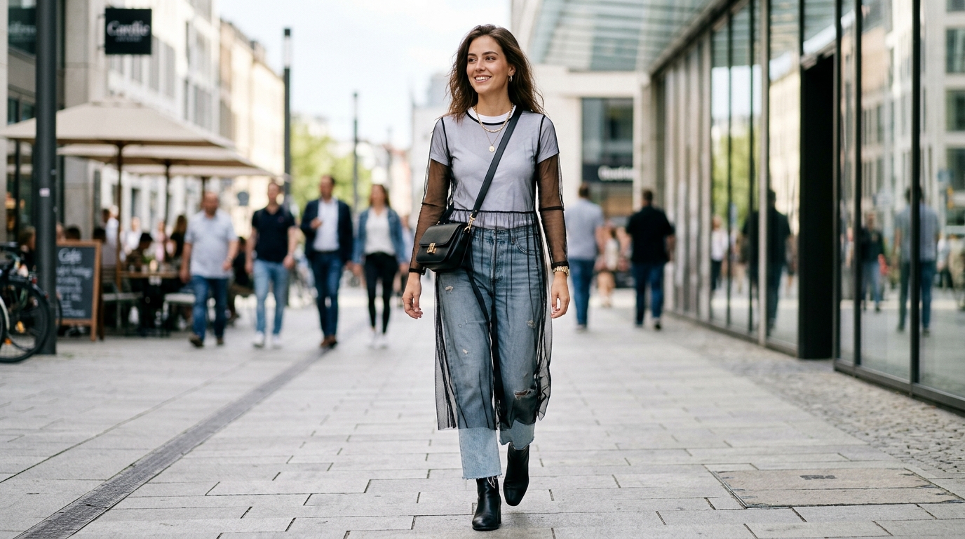 Трендовое наслаивание: как носить прозрачные платья и примерить онлайн